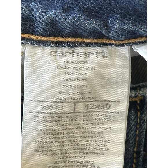 Carhartt E7FR Chippewa Fr2 Blue Jeans 42x30** (40x29) Work pants Flame Resistant - Picture 5 of 10